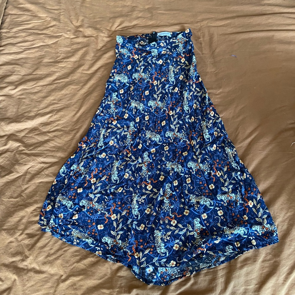 urban outfitters printed midi skirt